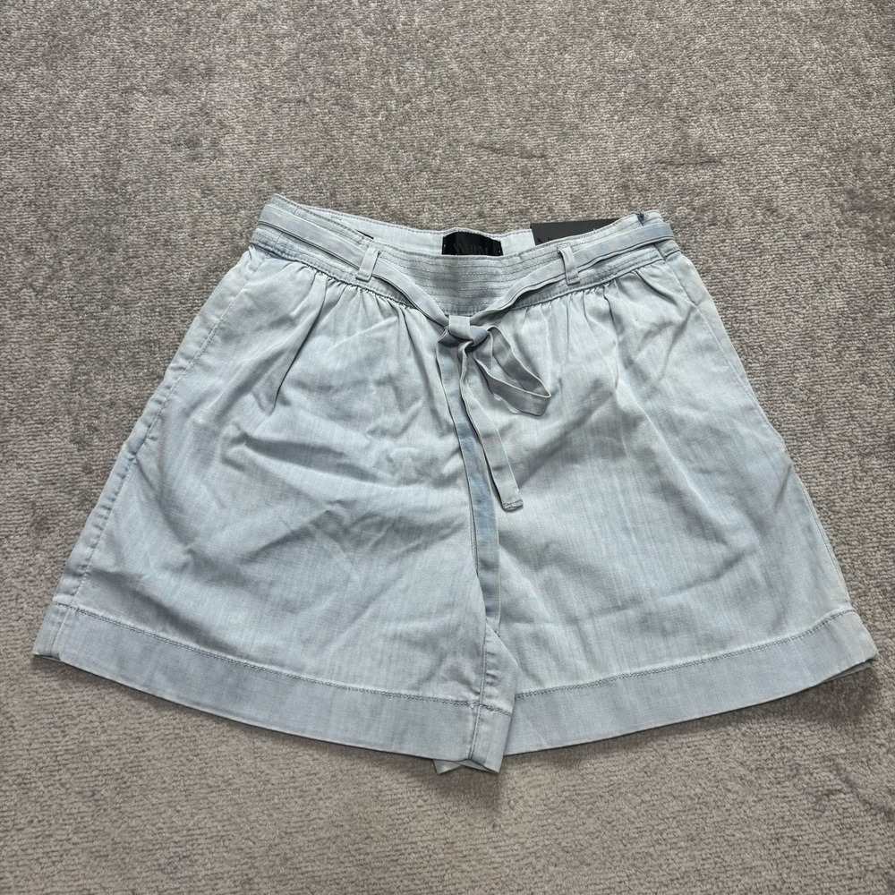 NWT Size 4 White House Black Market Fluid 5" Shorts Extra High Rise Drava Blue